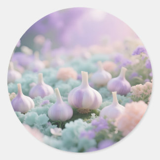 Adesivo Redondo Pastel Garlic Garden Dreamscape