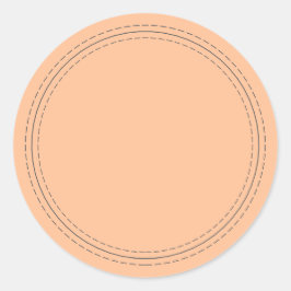 Adesivo Redondo Pastel Laranja Escrever Por Cima Rústico Caseiro S