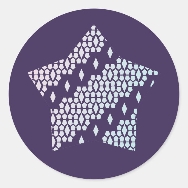 Adesivo Redondo Pastel Leve Cotton Candy Honeycomb Diamond (Frente)