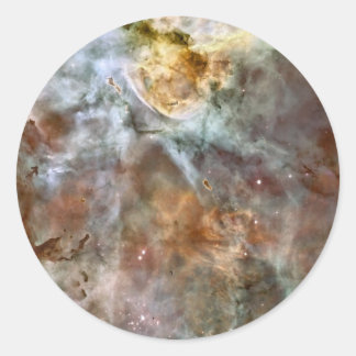 Adesivo Redondo Pastel Marble na Nebulosa Carina