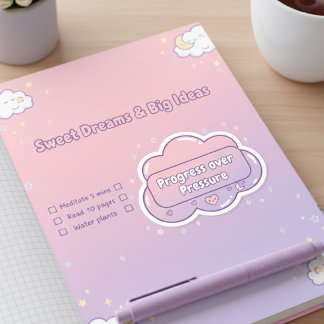 Adesivo Redondo Pastel Motivational Sticker