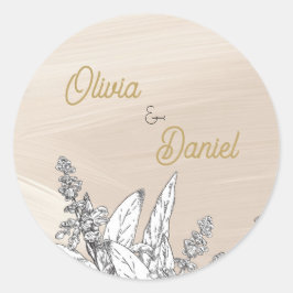 Adesivo Redondo Pastel Pink Wedding