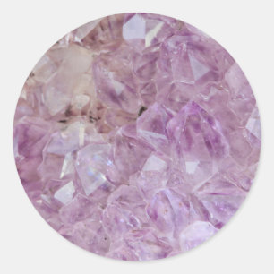 Adesivo Redondo Pastel Violet Crystal Quartz