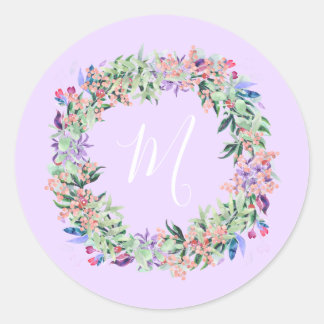 Adesivo Redondo Pastel Wreath - Puro claro