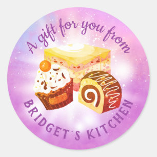 Adesivo Redondo Pastelaria da cozinha do autocolante