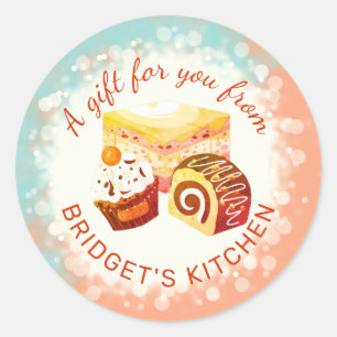 Adesivo Redondo Pastelaria da cozinha do autocolante