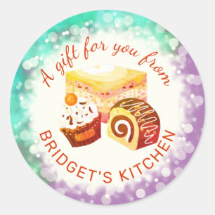 Adesivo Redondo Pastelaria da cozinha do autocolante
