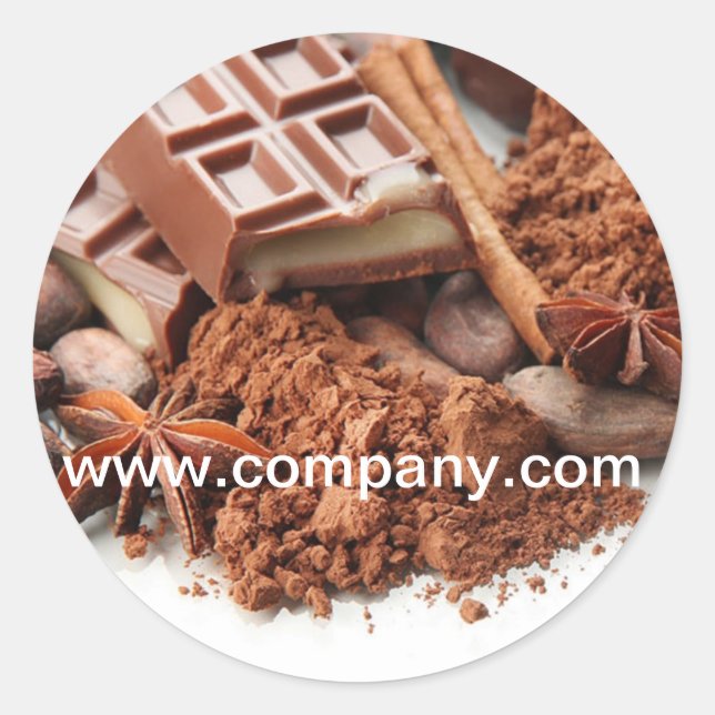 Adesivo Redondo pastelaria doces de sobremesa doce doce doce compr (Frente)