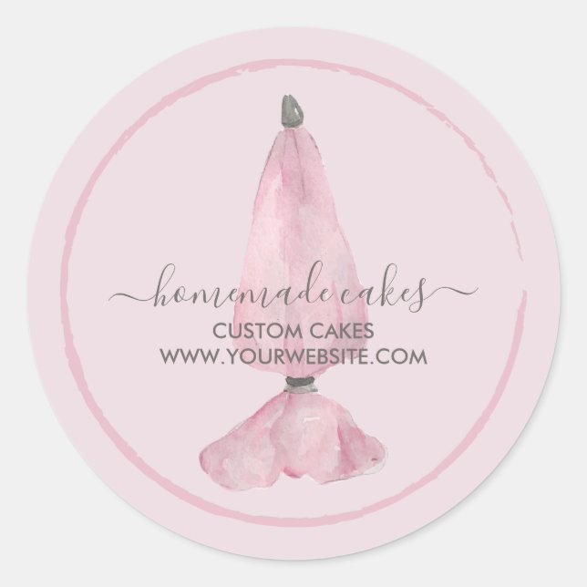 Adesivo Redondo Pastelaria para canalizações de padaria (Frente)