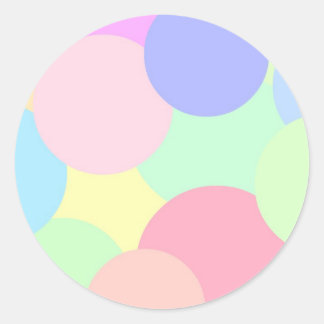 Adesivo Redondo PastelBubbles