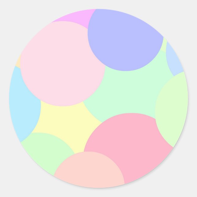 Adesivo Redondo PastelBubbles (Frente)