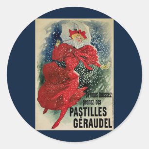 Adesivo Redondo Pastilhas Antigas Geraudel Art Nouveau