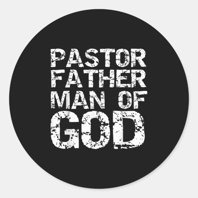 Adesivo Redondo Pastor Appreciation Gift For Dads Pastor Father Ma (Frente)