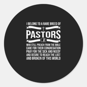 Adesivo Redondo Pastor Engraçado Apreciação Presente Pastor Cri