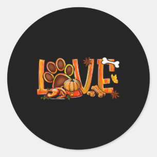 Adesivo Redondo Pata De Cão De Amor Imprime Turca Pumpkin Cai No O
