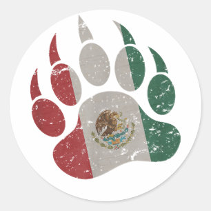 Adesivo Redondo Pata do Urso Mexicano - Urso Gay