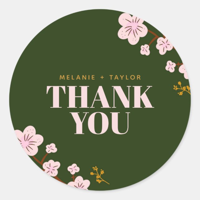 Adesivo Redondo Patch do Flor Elegante (Frente)