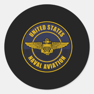 Adesivo Redondo Patch Naval Aviation Wings