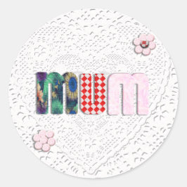 Adesivo Redondo Patches 'MÃE' no local
