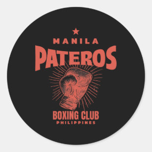Adesivo Redondo Pateros Manila Boxing Club Filipinas - Boxing