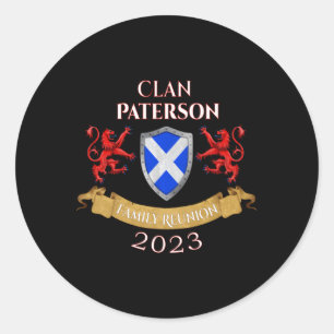Adesivo Redondo Paterson Family Reunion 2023 Scottish Clan
