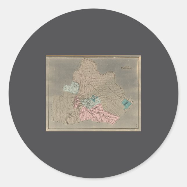 Adesivo Redondo Paterson New Jersey _1  (Frente)