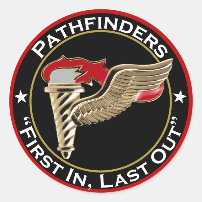 Adesivo Redondo Pathfinder Motto (Frente)