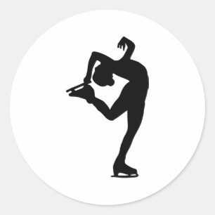 Adesivo Redondo Patinação de Figura
