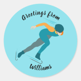 Adesivo Redondo Patinação de velocidade