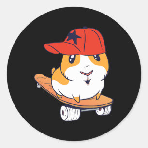 Adesivo Redondo Patinação do Hamster Swag