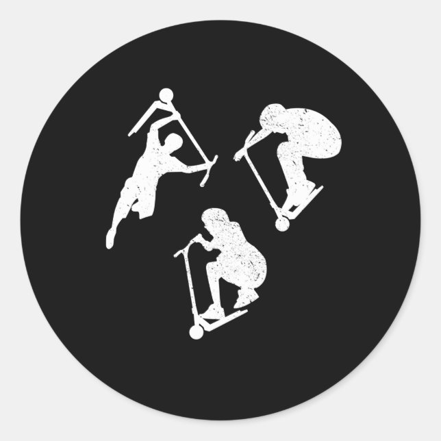 Adesivo Redondo Patinete mestre (Frente)