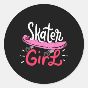Adesivo Redondo Patinete Praticante de skate Skate