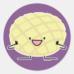 Adesivo Redondo Patisserie doce do pão do concha japonês da