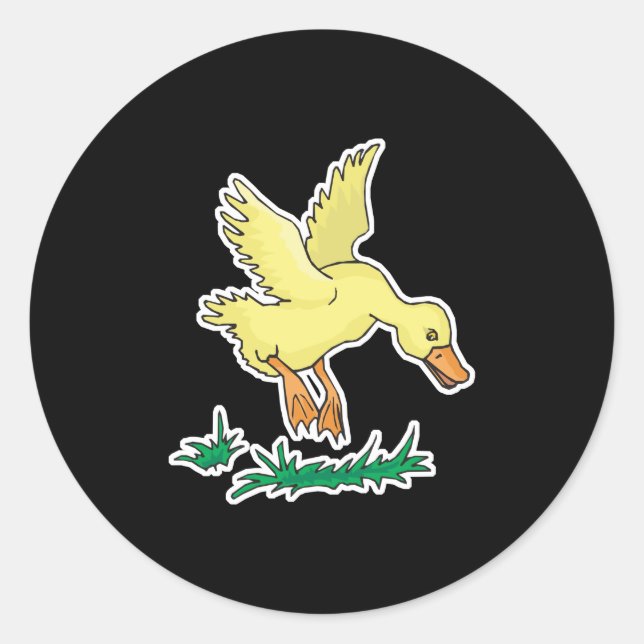 Adesivo Redondo pato amarelo giro (Frente)