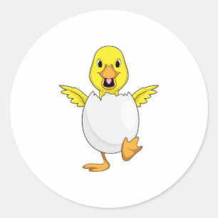 Adesivo Redondo Pato com ovo