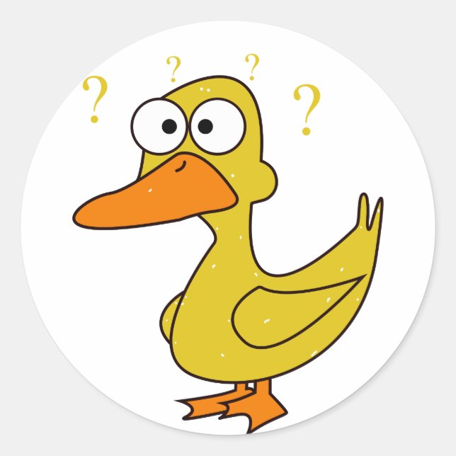 Adesivo Redondo Pato Confuso (Frente)