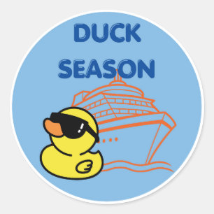 Adesivo Redondo Pato Cruzeiro Navio