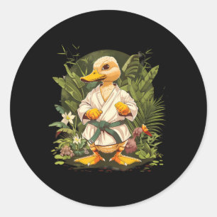 Adesivo Redondo Pato de Taekwondo Judo Pato Pato Amante Artes Marc