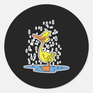 Adesivo Redondo pato giro na chuva