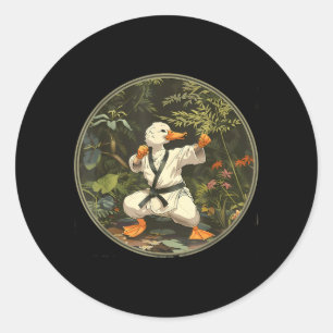 Adesivo Redondo Pato Marcial Floresta de Judo Pato Pato Amante Tae