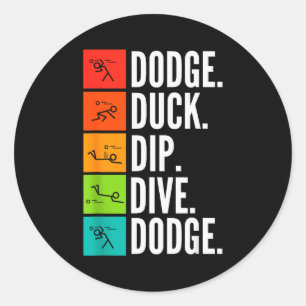 Adesivo Redondo Pato mergulho mergulho I Jogos de bola I Dodgeball