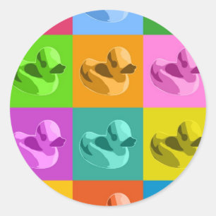 Adesivo Redondo Patos de borracha