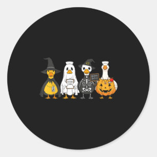 Adesivo Redondo patos de Halloween