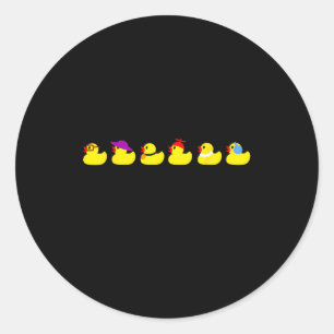 Adesivo Redondo Patos Em Fila Piada Engraçada do Pai Humor Fofo Bo