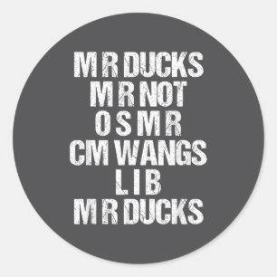 Adesivo Redondo Patos M R Ducks M R Não O S M R Cm Wangs Lib M R D