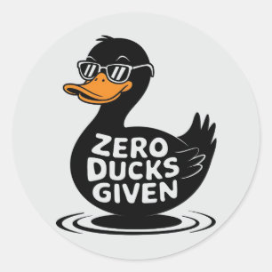 Adesivo Redondo Patos Zero Dado - Design Legal Engraçado