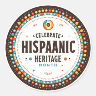 Adesivo Redondo Patrimônio Hispânico Mês