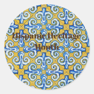 Adesivo Redondo Patrimônio Hispânico Mês