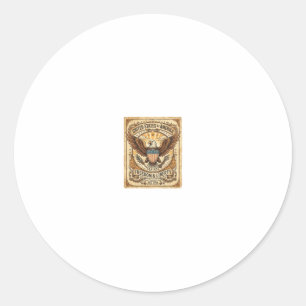 Adesivo Redondo Pátrio Águia Americana Vintage Envelhecido