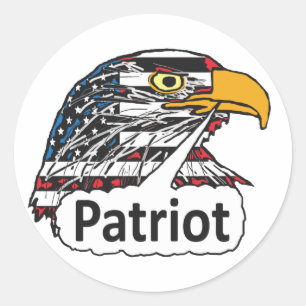 Adesivo Redondo Patriot Eagle